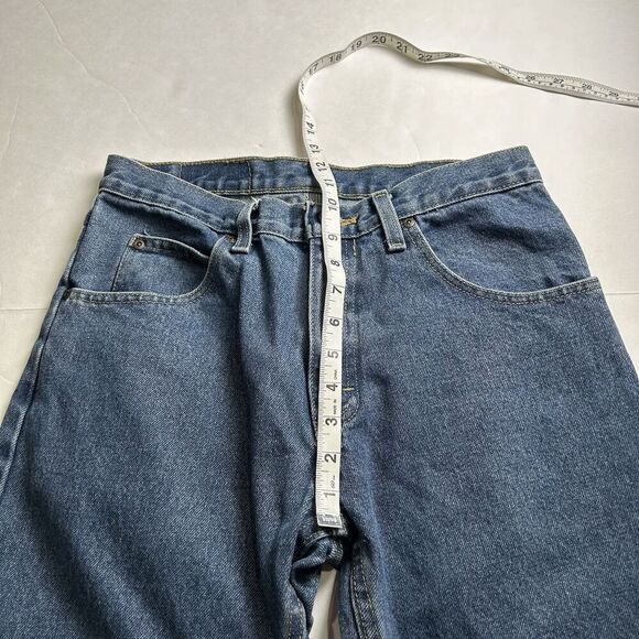 Wrangler Jeans Mens 30x30 Blue Straight Leg Mid Rise Medium Wash Cotton Denim - Picture 5 of 6